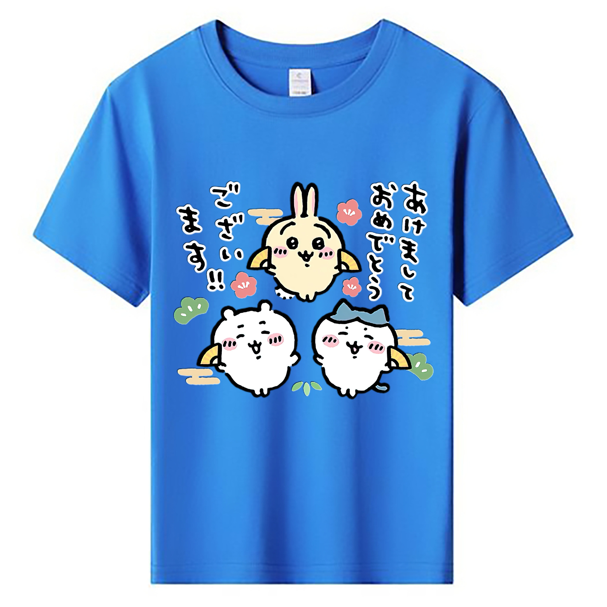 （画像用） ちいかわ ちいかわ Chii-kawa chiikawa 綿100％キッズTシャツ（フロントプリント）